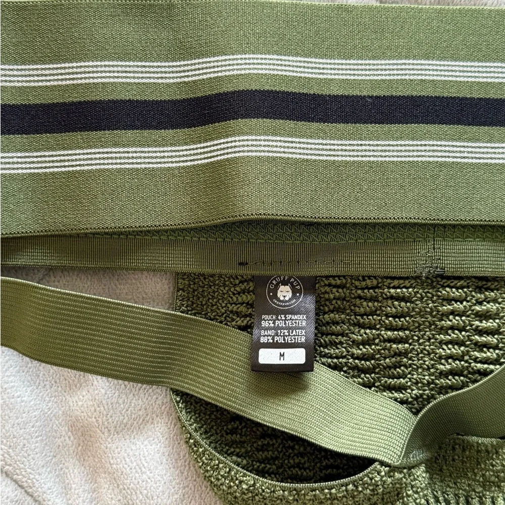 Men's Green Gruff Pup Jockstrap - Picture 2 of 2